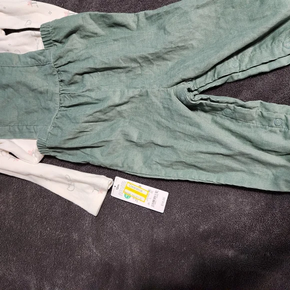 Carter's Green and White Kids Matching Set - Picture 3 of 8